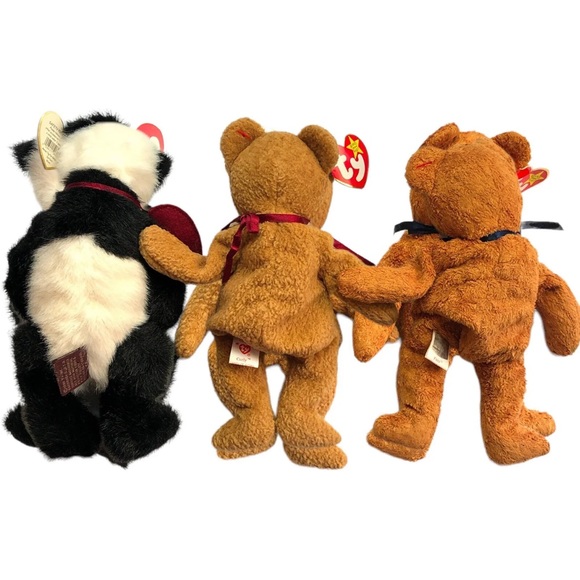 Lot of Beanie Babies Checkers, Curly, and Fuzz - Picture 2 of 11